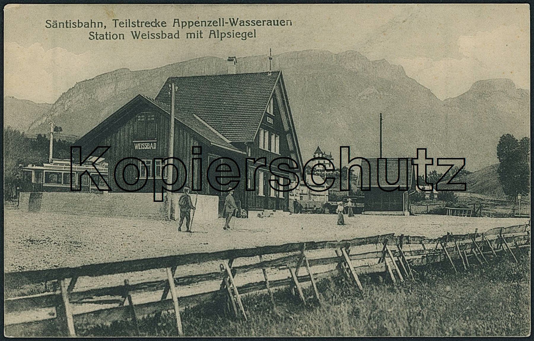 Cartoline postali: AI Weissbad - Bahnhof - Bahn SB – Nuovo (secondo la descrizione) da Schindellegi venduto da Jonathan77