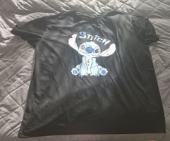 Schwarzes Stitch T-Shirt, Grösse 2XL