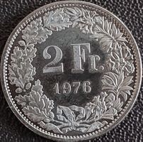 2 Franken 1976 stgl. / aus Münzsatz