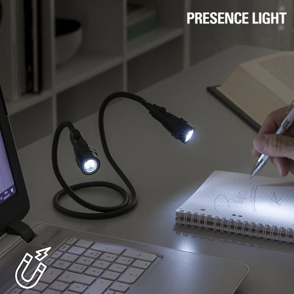 Lampen: Magnetische Schwanenhals-Doppel LED-Taschenlampe – Neu und originalverpackt aus Giubiasco von softmail