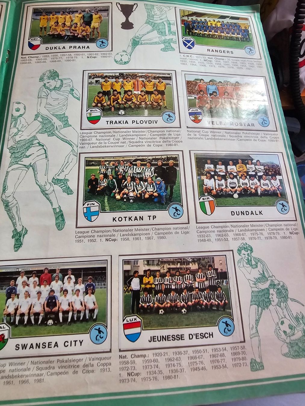 Stickers, albums et sets de cartes sportives, saison 1982 Panini football