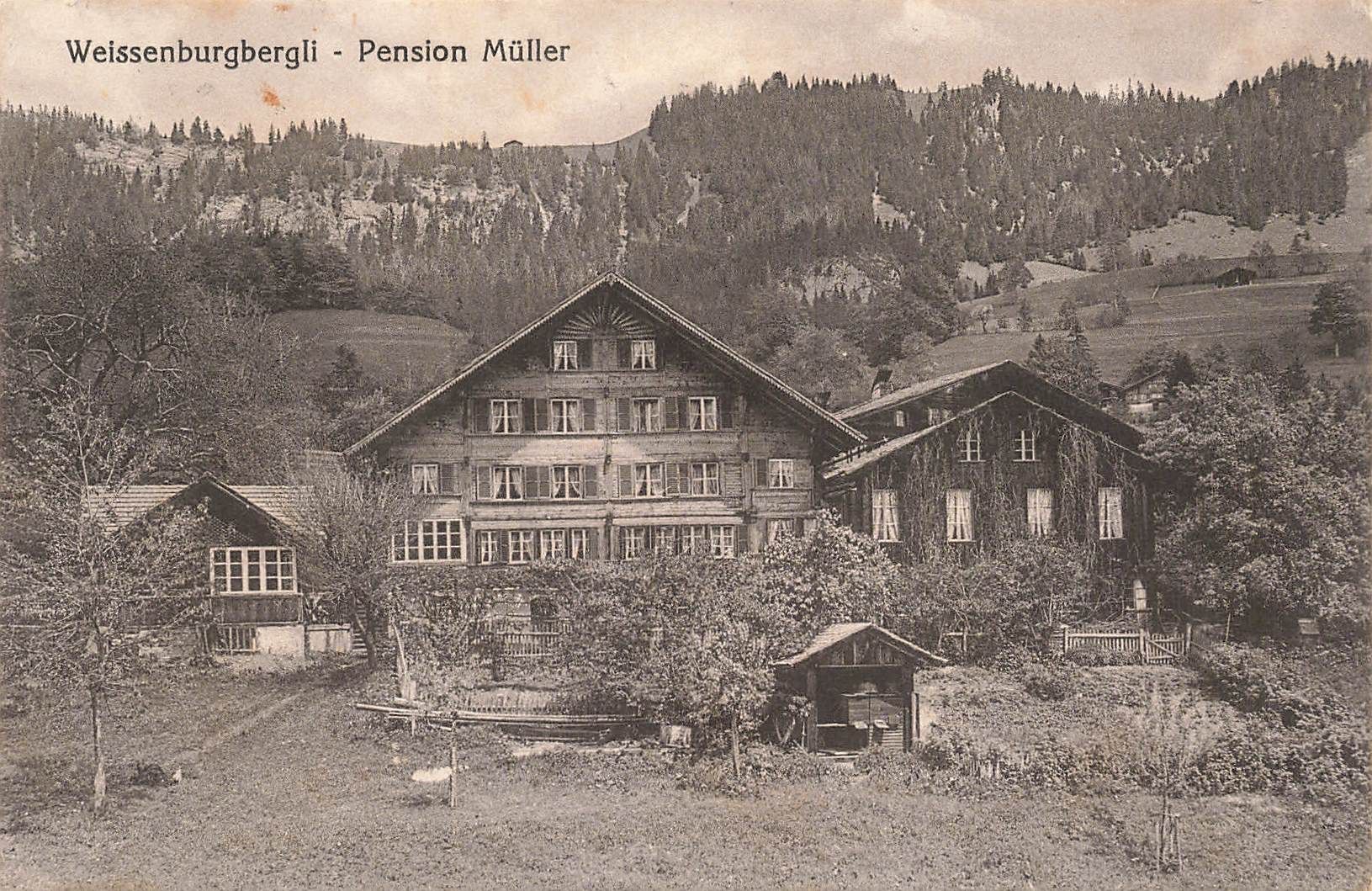 Cartoline postali: Weissenburgbergli Pension Muller – Usato da Biasca venduto da Blenio71
