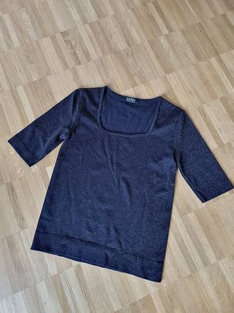 Damen-T-Shirt mit glitzernden Lamé Fäden