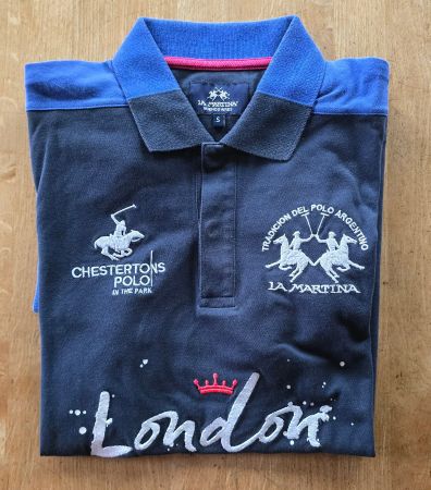 La Martina gesticktes Poloshirt pink, Grösse S