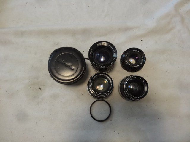 Minolta Fotocamera: 4 STK MINOLTA MF LENS TIP TOP LÄÜFT.ETUI. – Usato da zürich venduto da ahmad01