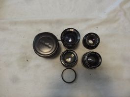4 STK MINOLTA MF LENS TIP TOP LÄÜFT.ETUI.
