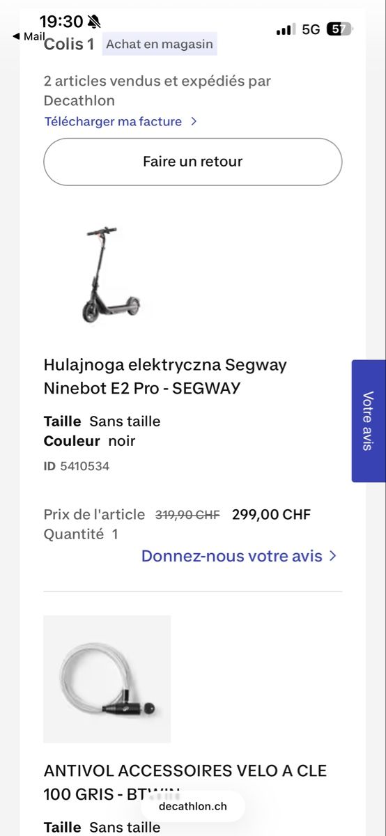 Scooter: Trottinette électrique  – Nuovo (secondo la descrizione) da Bassins venduto da aal_7q8m