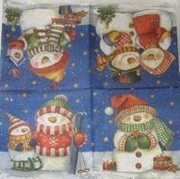 Serviette schneemänner (w162)