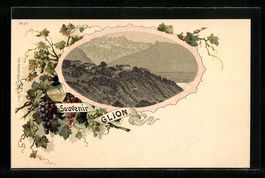 Lithographie Glion, Ortspartie