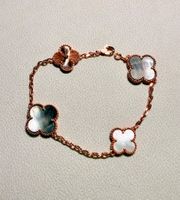 Bracelet trèfle vert rose gold