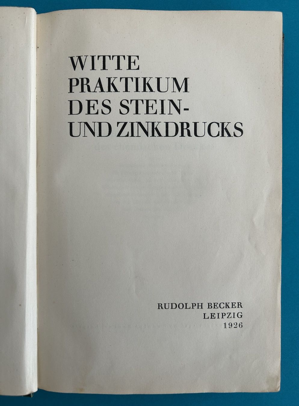 Libri: Wie geht Lithographie 1926 – Usato da Zürich venduto da Domus09 1