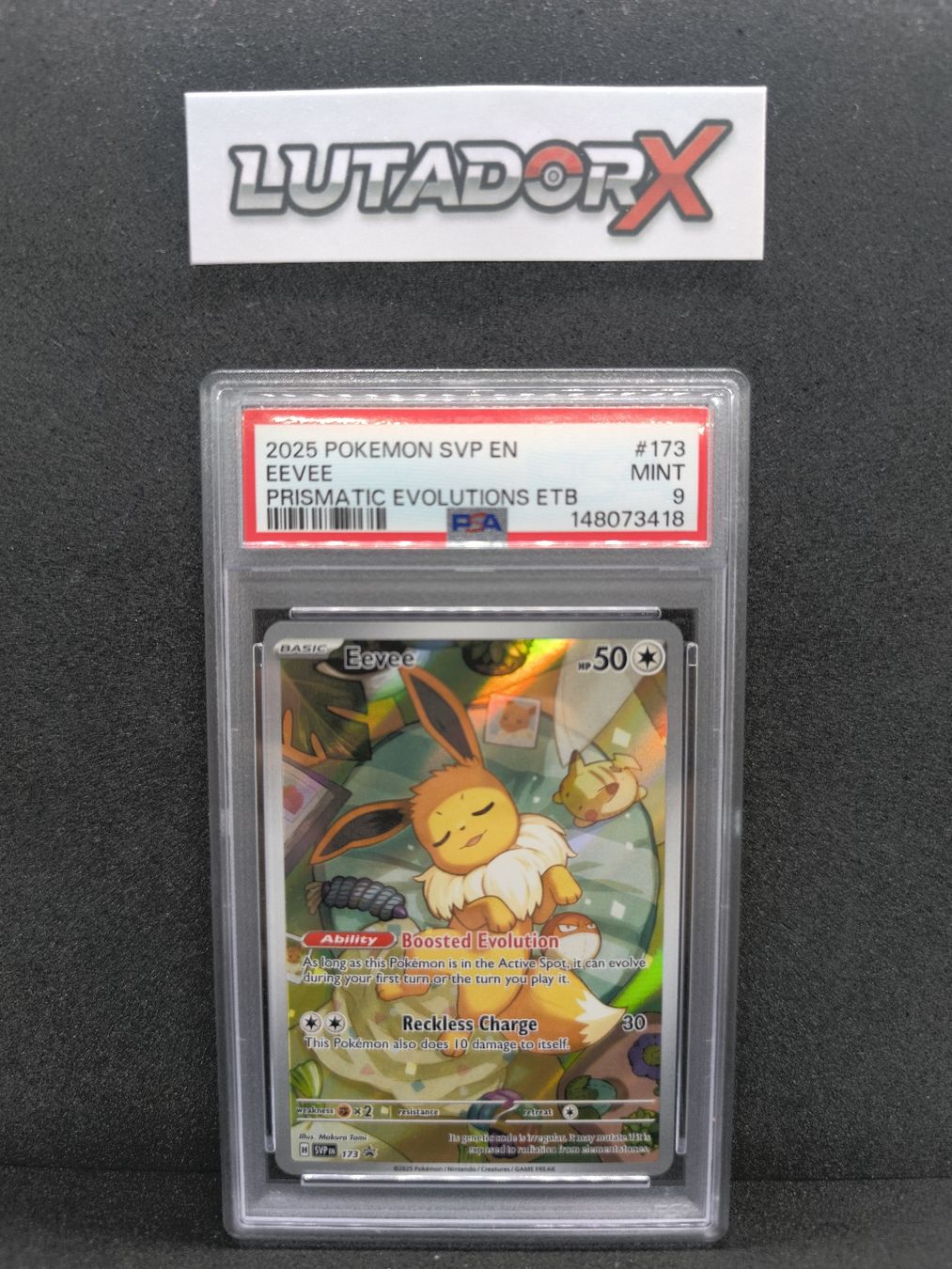 Pokémon Carte collezionabili: Eevee ETB Promo - Prismatic Evolutions - SVP173 - PSA 9 - EN – Nuovo (secondo la descrizione) da Ballwil venduto da Lutadorx