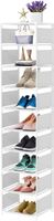 Schuhregal mit 10 Ebenen, Schmale Schuhablage weiss
