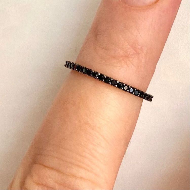 Anelli: Ring Alliance fein schwarz Zirkonia Silber Statement 50 – Nuovo e nell'imballaggio originale da Zürich venduto da goldfisch.schmuck 1