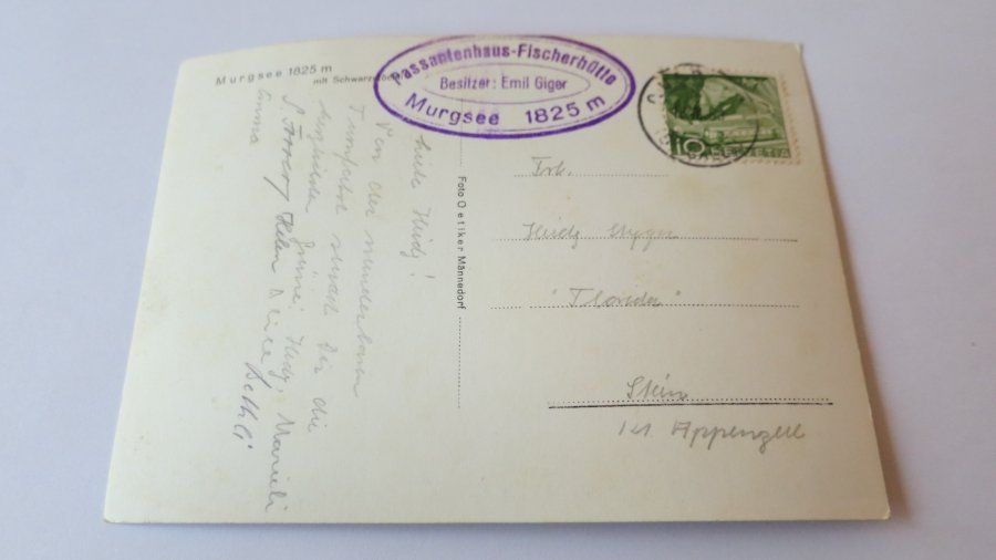 Cartoline postali: Murgsee (1825m) - 1951 – Usato da Jona venduto da centumprata 1