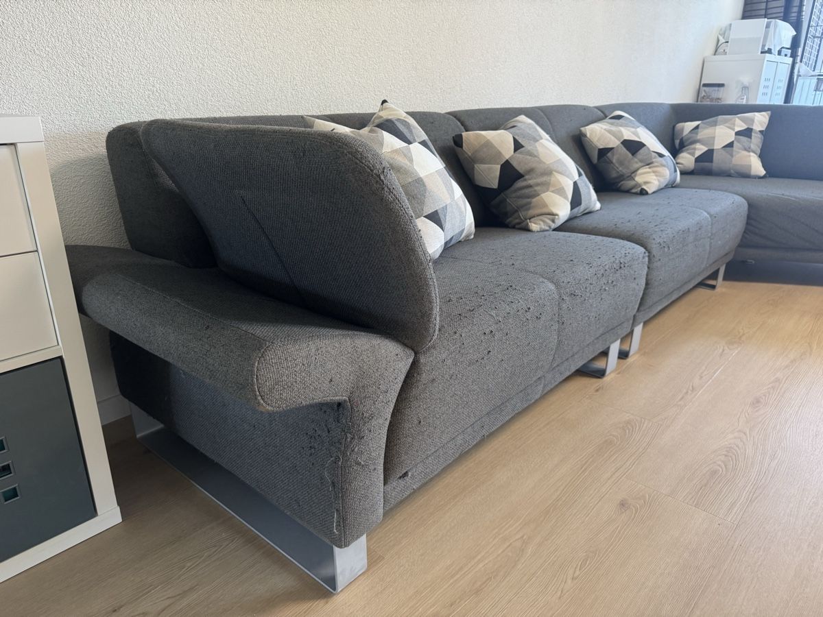 Divani: Eckcouch, Ecksofa, Couch, Eckcouch, Federkern, Polstergruppe – Usato da Kloten venduto da Mr100prozent 1