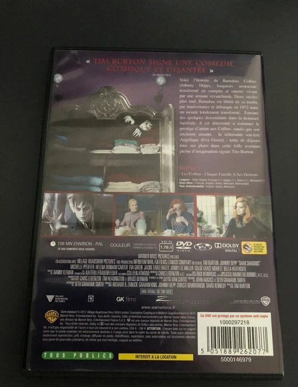 Tutti i DVDs: DVD Dark Shadows de Tim Burton avec Johnny Depp – Usato da Bern venduto da gaelle_m 1