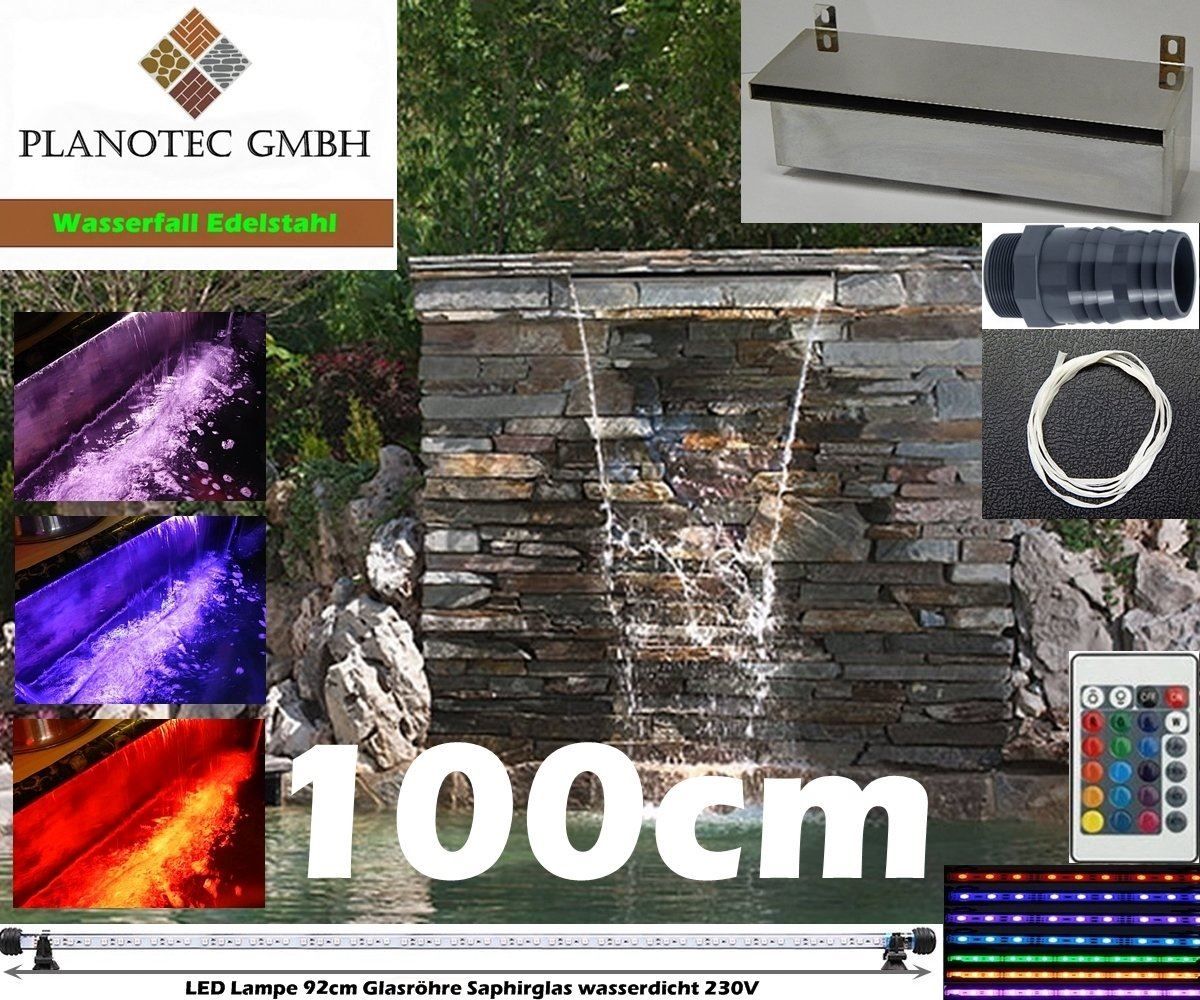 Stagni & Fontane ornamentali: Edelstahl Wasserfall von PLANOTEC 100cm – Nuovo e nell'imballaggio originale da Hittnau venduto da Silvio50
