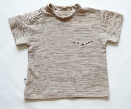 Sommer Musselin Shirt - Beige - Gr.98/104 - NEU