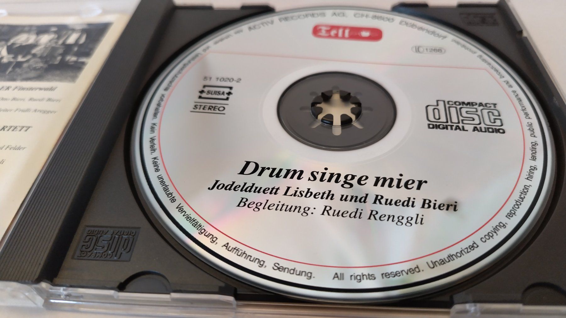 CD: Jodel CD / Drum singe mier Jodelduett Lisbeth & Ruedi Bieri – Usato da Bellach venduto da JingleJerry 1