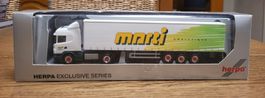 Herpa 1:87 Scania Sattelzug "Marti Logistique" (OVP)–Raritat