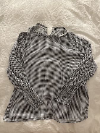 Schwarz weisse Bluse Zara