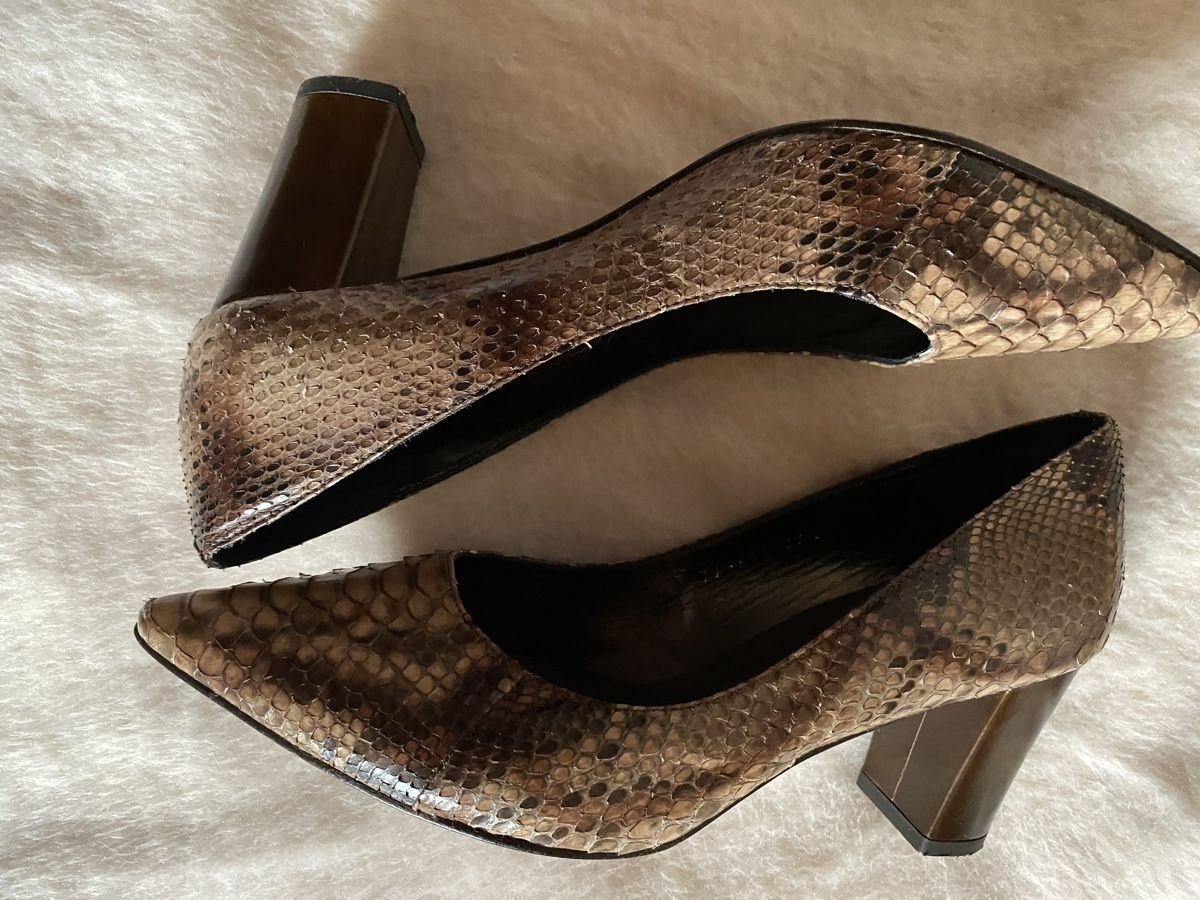 Scarpe da donna: Escarpins python (serpent) véritable 37,5 – Usato da Geneve venduto da Monthoux13 1