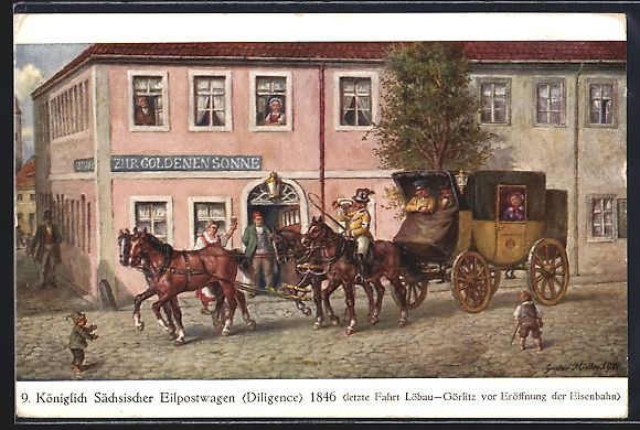 Cartes postales: Königlich Sächsischer Eilpostwagen 184 – D'occasion à Berlin par bartko-reher