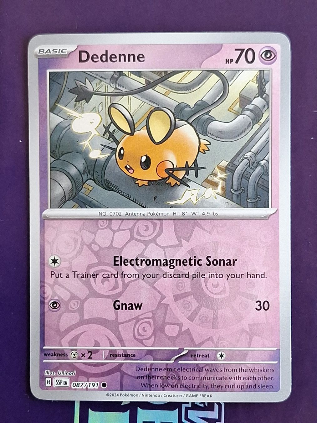 Pokémon Carte collezionabili: Dedenne - Reverse Holo - Pokemon Surging Sparks – Usato da Altstätten SG venduto da GGsGameshop