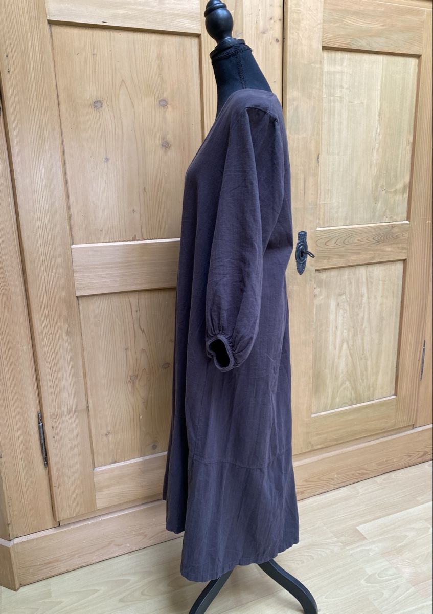 H&M Kleider: H&M Kleid dunkelgrau Baumwolle Gr. M langarm – Gebraucht aus Buochs von H16 1