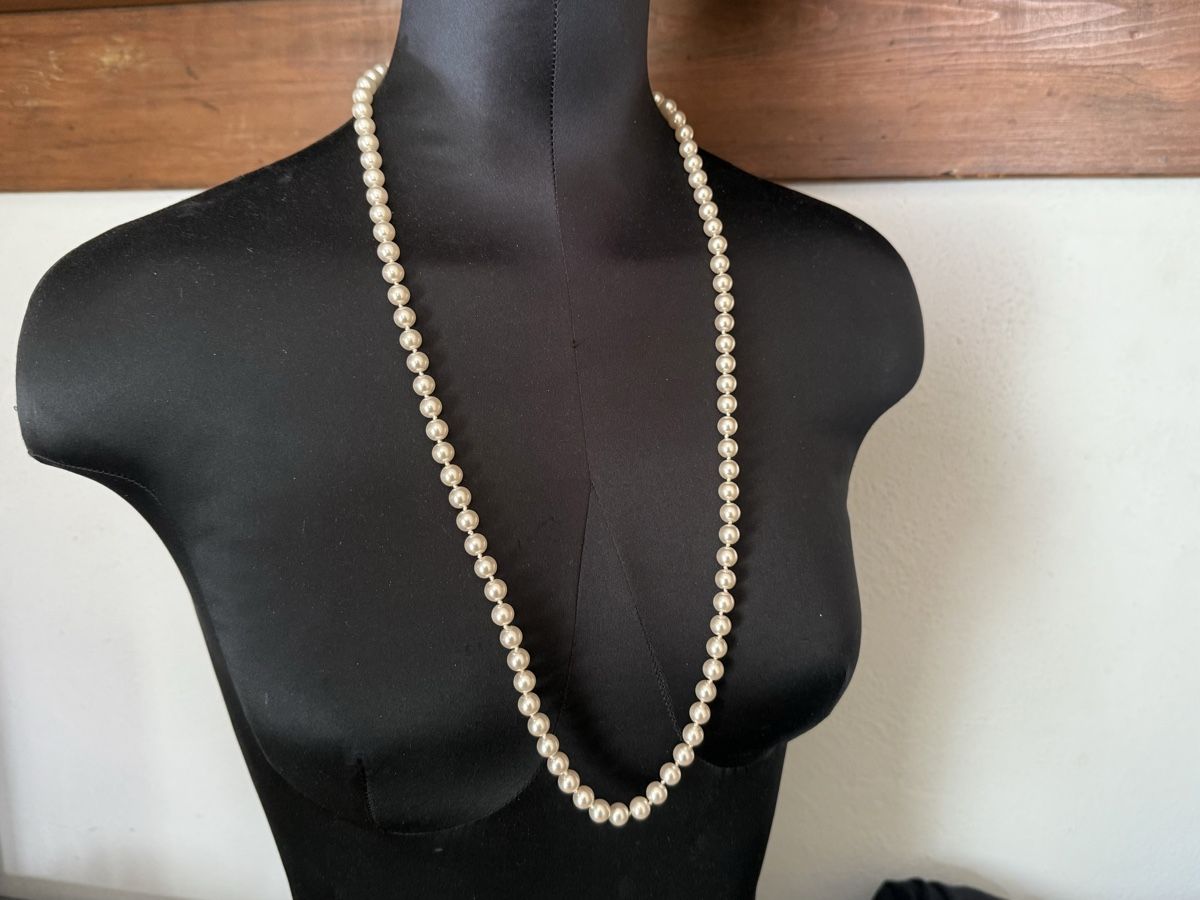 Catenine: Vintage Perlenkette mit Strassverschluss – Usato da Lamone venduto da LaCantinaMagica