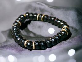 Armband Onyx und Bronze