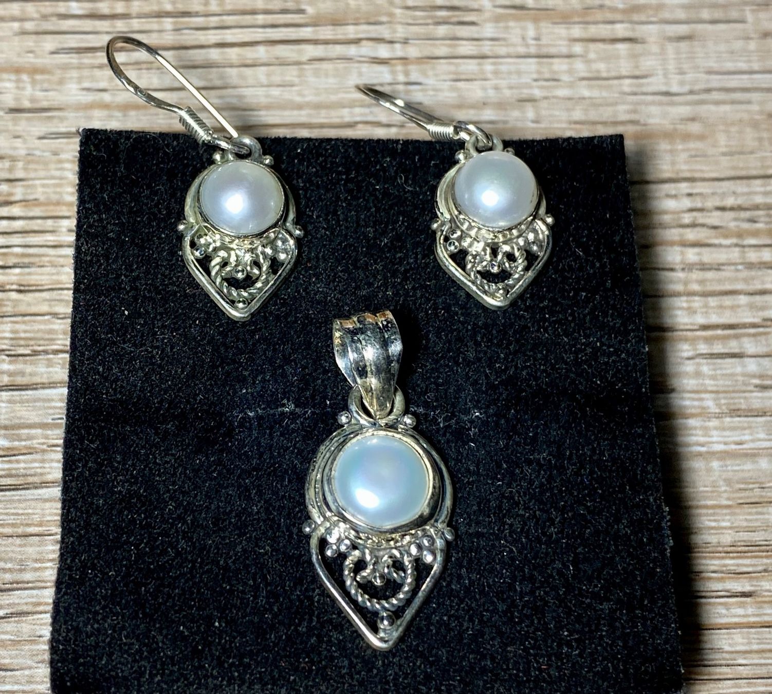Anhänger: Schmuckset aus Silber 925 mit Süsswasserperlen – Neu und originalverpackt aus Laax von Kiki_Kingdom3 3