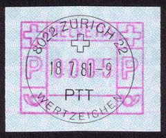 ATM 4_ET-VO_FD-VOLLSTEMPEL 18.7.81_8022 Zürich Wertzeichen !