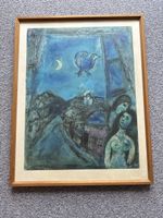 Chagall Lithographie, gerahmt, signiert 1950