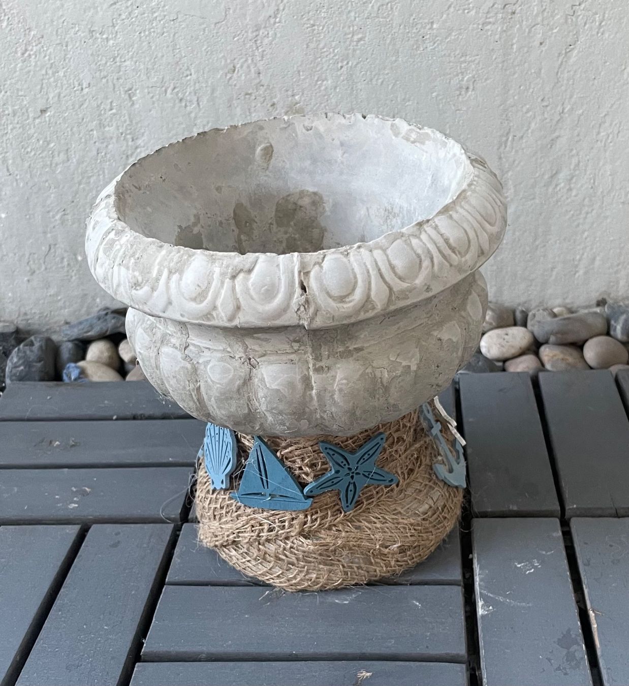 Blumentöpfe: Blumentopf maritim dekoriert H ca. 20 cm – Neu (gemäss Beschreibung) aus Au ZH von Jaggy4 4