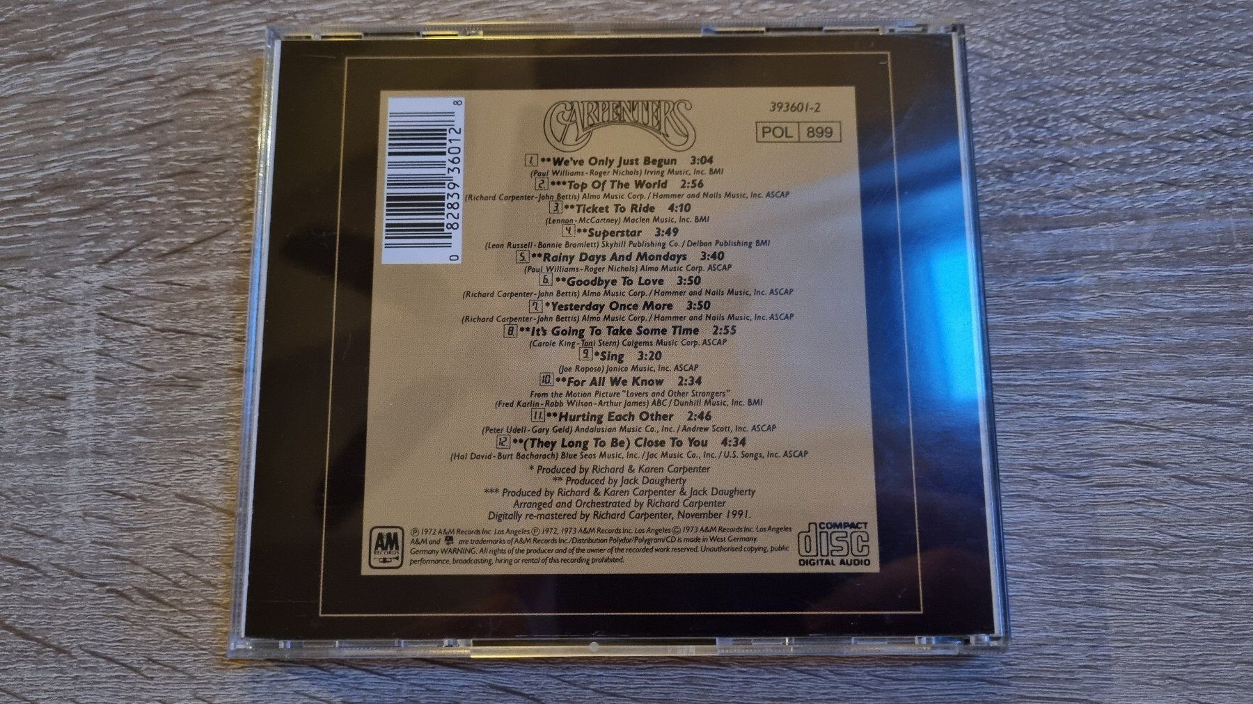 CD: Carpenters - The Singles 1969 - 1973 – Usato da Hagenbuch ZH venduto da lecterr55 2