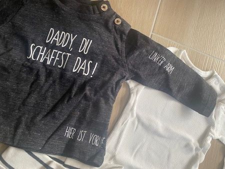 neues, witziges Set für ein Baby Gr. 50/56