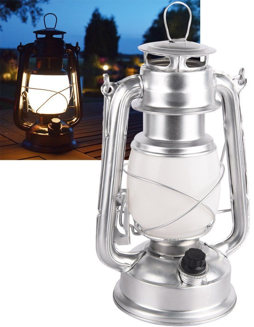 Lampade: LED Camping Laterne Silver warmweiss – Nuovo e nell'imballaggio originale da St. Niklausen OW venduto da LED-Shop