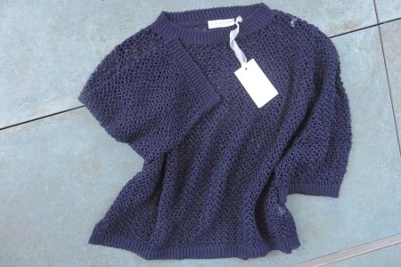 Le Tricot P. Designer-Lochstrickpullover Grösse M/L