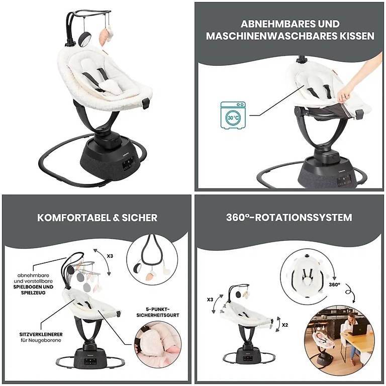 Sdraiette & Sdraiette a dondolo: Babymoov Swoon Evolution (Babywippe) – Usato da Kägiswil venduto da mau90 4