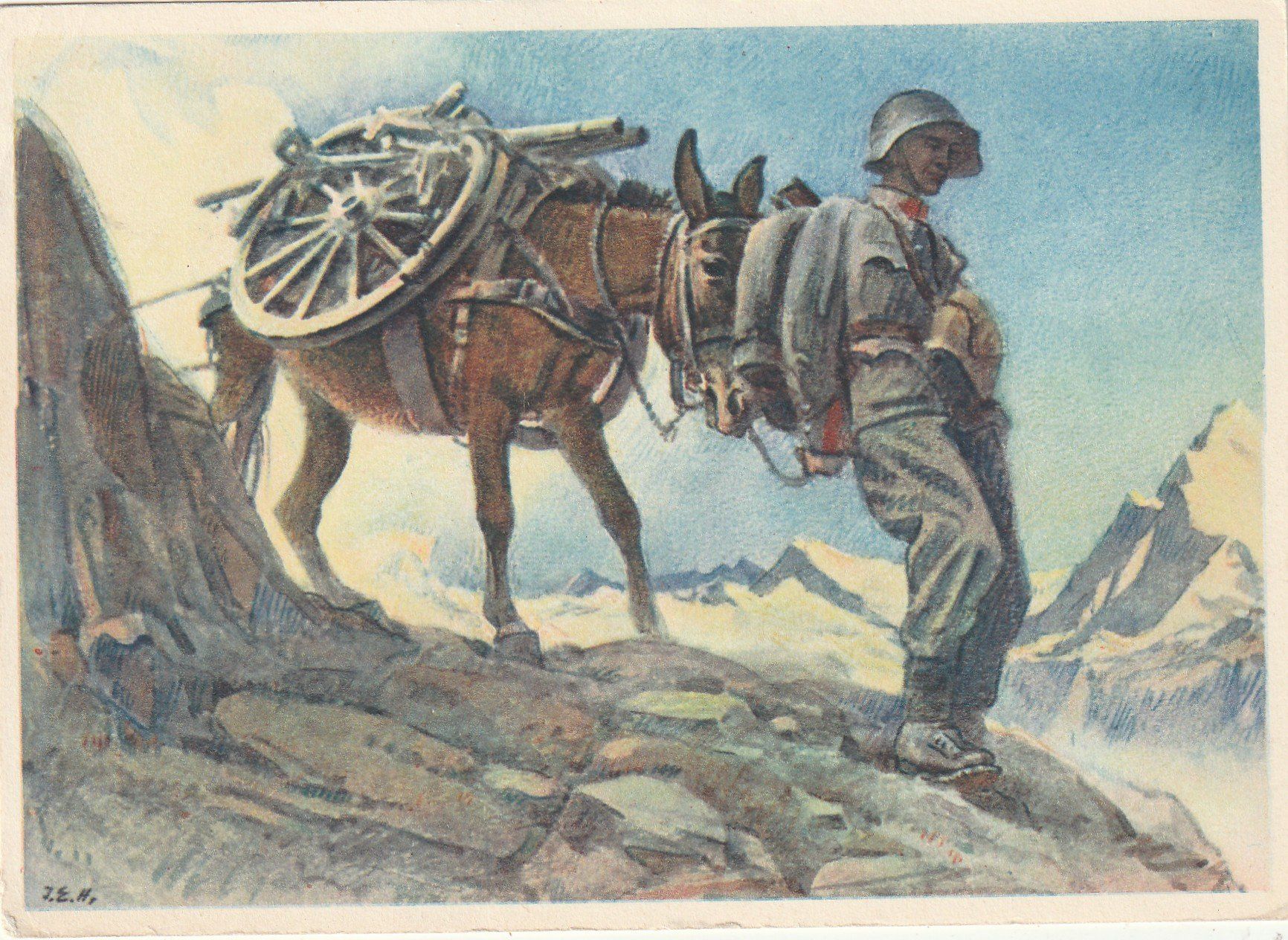 Cartoline postali: Geb. Art. Radtier von E. Hugentobler – Usato da Rorschacherberg venduto da fratovi2