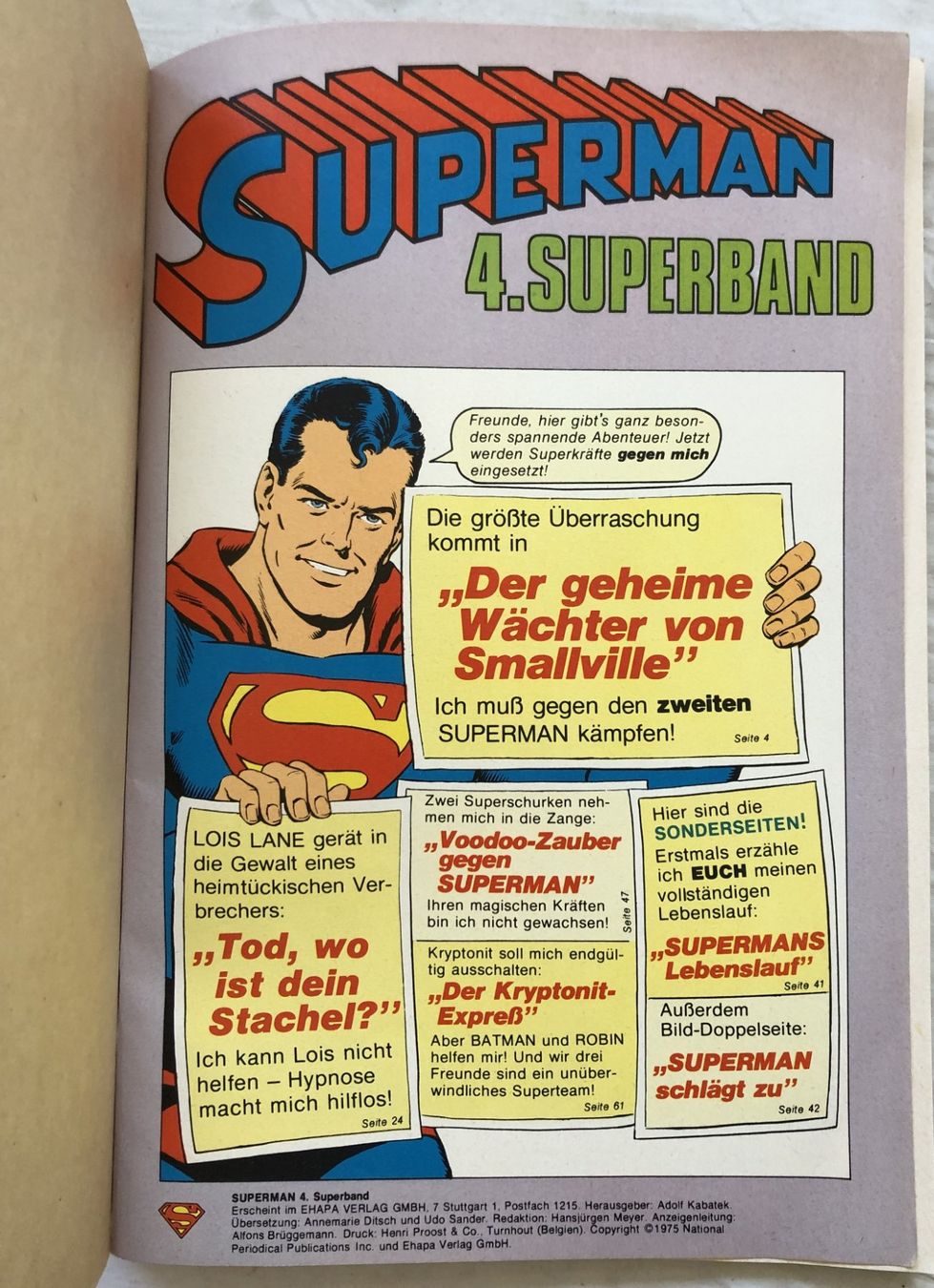 BD: SUPERMAN - 4.SUPERBAND – D'occasion à Schaffhausen par durruti 1