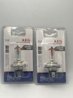 2x AEG H4 Blue Xenon 12V 55/60W - Neu und Original!