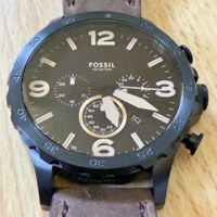 Fossil Chronograph Uhr JR1487 Braun Ledergehaeuse 50mm 