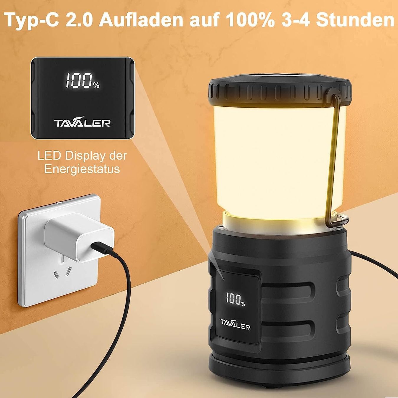 Lanterne: Camping Laterne 8000 mAh Akku – Nuovo e nell'imballaggio originale da Nuglar venduto da SaleRitter 3