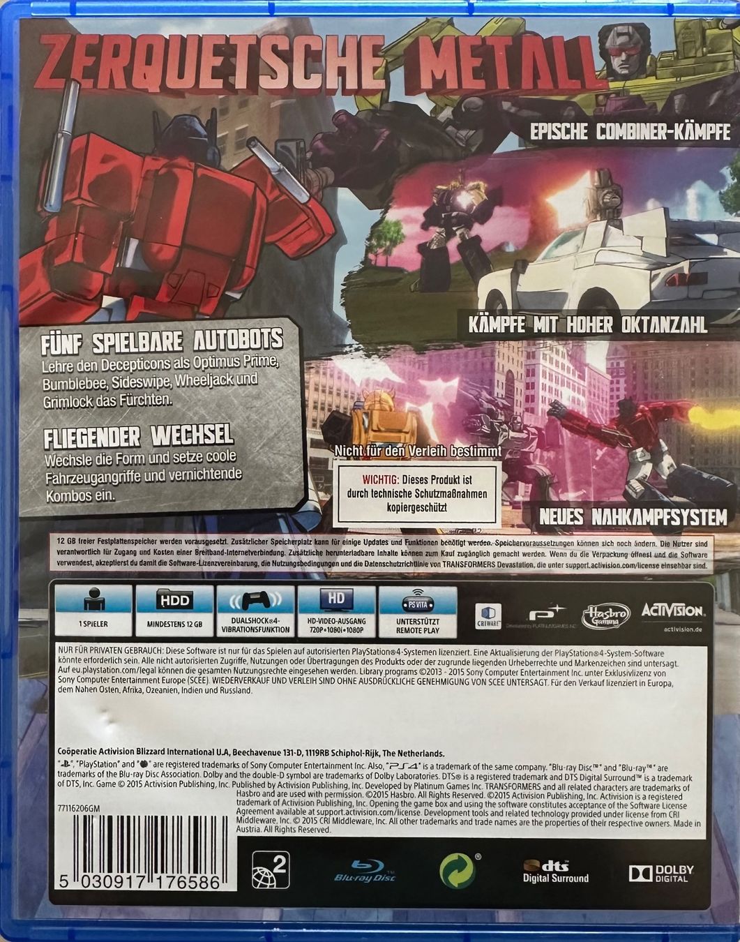 Giochi: PlayStation 4 Spiel Transformers Devastation guter Zustand – Usato da Luzern venduto da isa_b62f 1