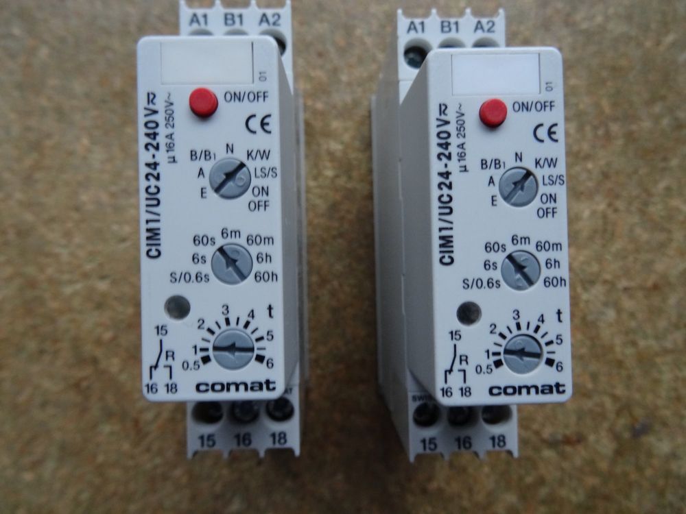 2 Zeitrelais Comat CIM1/UC24-240V ab 20.-- (Gebraucht) in Lupfig für ...