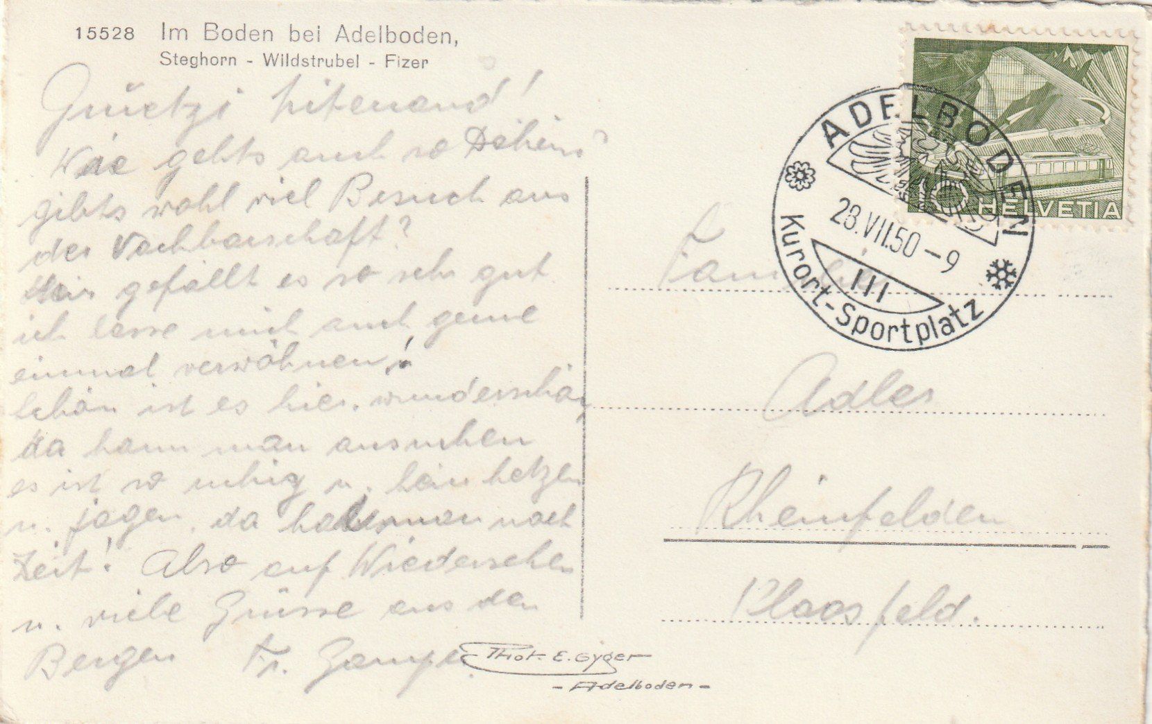 Cartes postales: Adelboden – D'occasion à Rorschacherberg par fratovi2 1