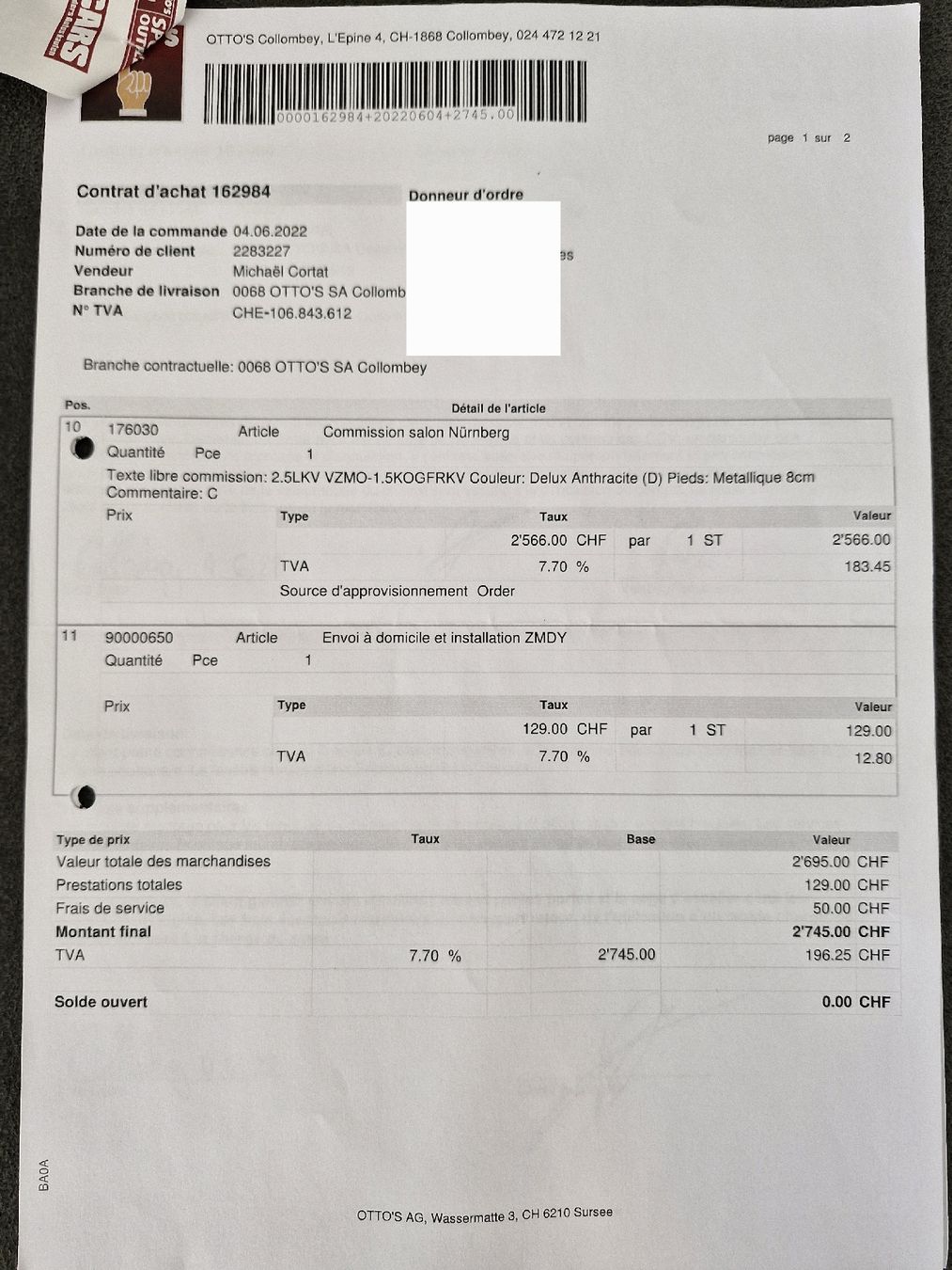 Divani: Canapé d'angle Nürnberg - Gris anthracite – Usato da Bulle venduto da Avlis91 7